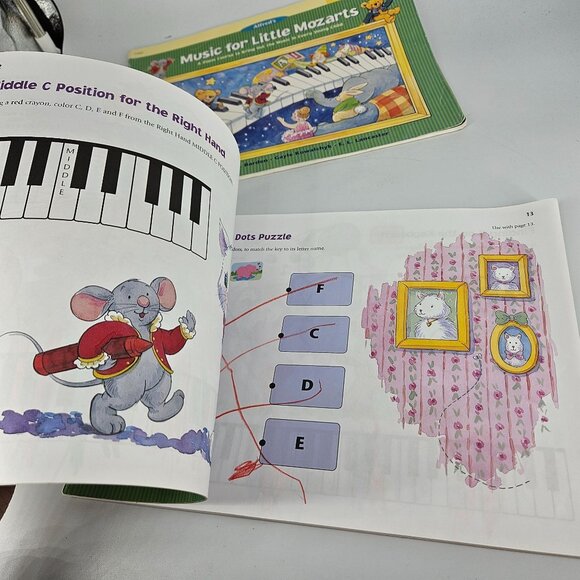 Alfred Music for Little Mozart Piano Learning Prep Level 2 Lesson Workbook Lot 2 - Picture 9 of 13